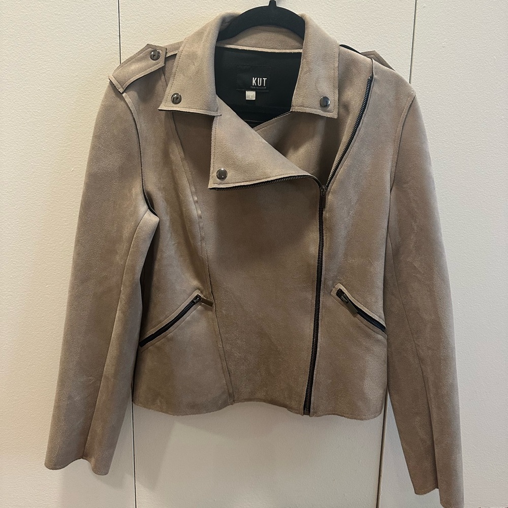 Kut from the Kloth Women's Beige Suede Jacket